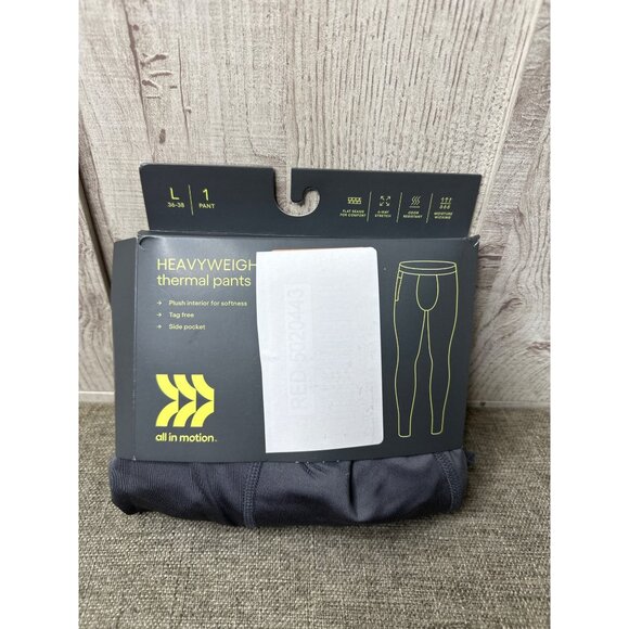 All In Motion Heavyweight Thermal Pants Large 36-38" Waist Gray - Picture 1 of 4